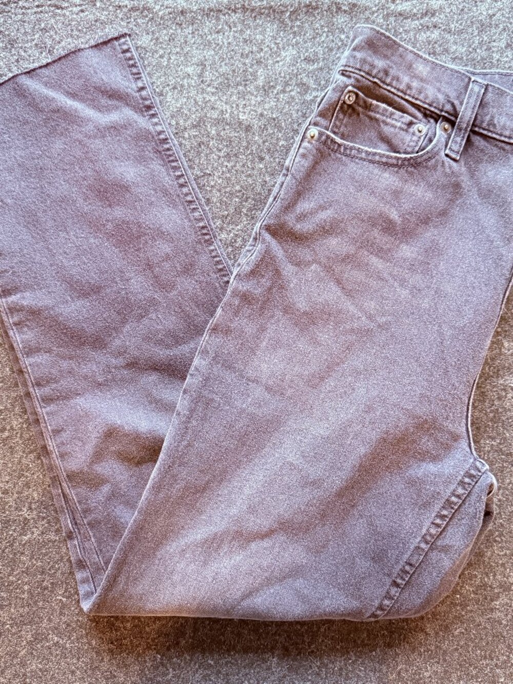 Gap Cheeky Straight Sky High Black Raw Hem Jeans Size 29 (8R)